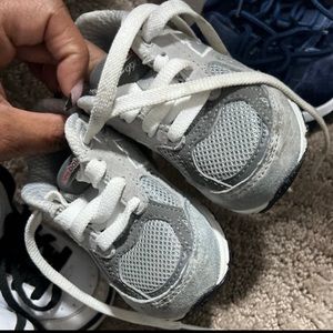 New Balance Kids Sneakers - Gray and White